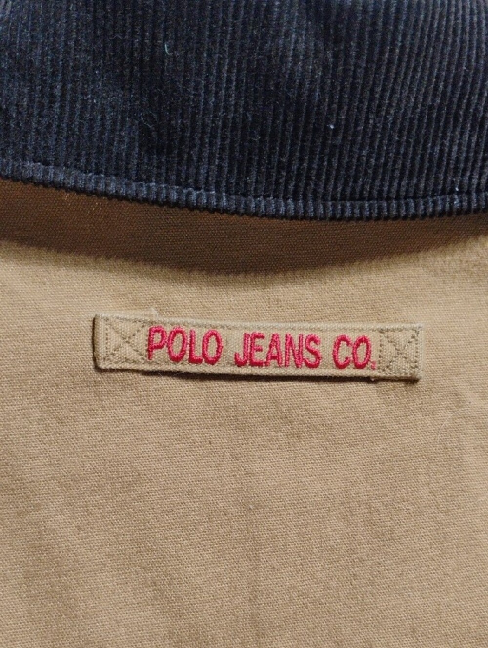(C-63) SALE! Polo by Ralph Lauren Cropped Utility Jacket W Corduroy Collar - Picture 5 of 7